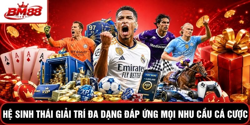 Hệ sinh thái giải trí đa dạng đáp ứng mọi nhu cầu cá cược